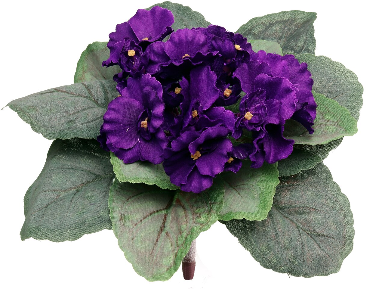 8" Artificial Violet Bush 4-Pack – Lush Silk Flowers & Greenery, Home & Seasonal Décor